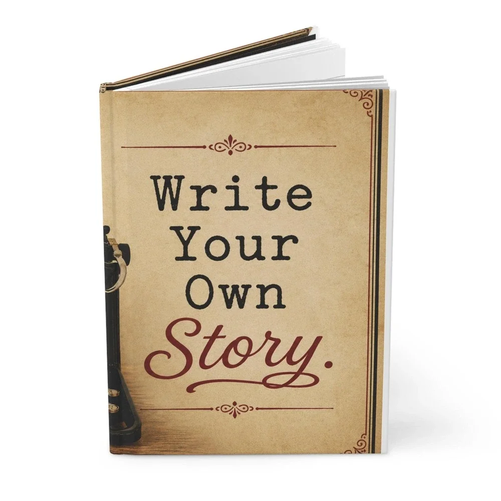Typewriter 'Write Your Own Story' Hardcover Journal | Vintage Writing Notebook